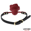 Mordaza Bola Silicona Transpitable Adorno Rosa Ajustable 47 - 56 cm - Kinkyloov