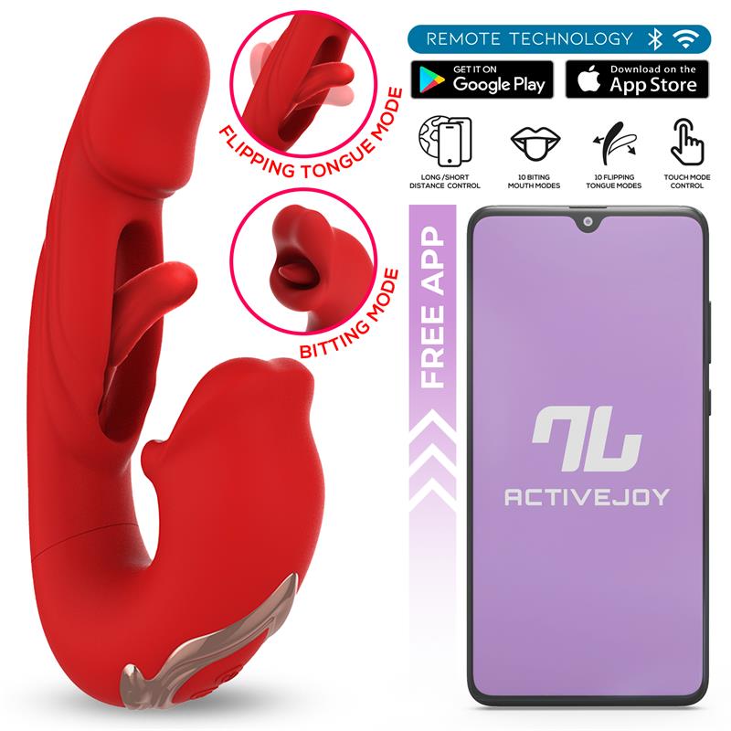 Mouty Vibrador con Función de Mordisqueo y Flipping con App