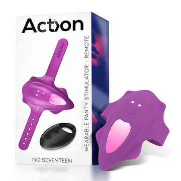 No. Seventeen Estimulador de Braguita Control Remoto USB Magnético Púrpura - Kinkyloov