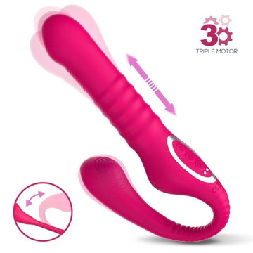 No. TwentyThree Vibrador Doble con Pulsación y Thrusting Flexible 180º - Kinkyloov