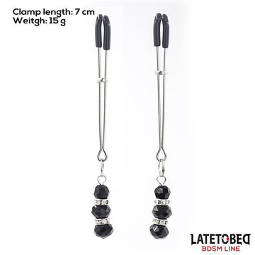 Pinzas para Pezones con Borlas de Cristal - Kinkyloov