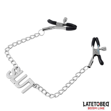 Pinzas para Pezones con Cadena - Slut - Kinkyloov
