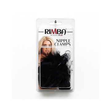 Pinzas para Pezones con Plumas Negras Ajustables - Kinkyloov