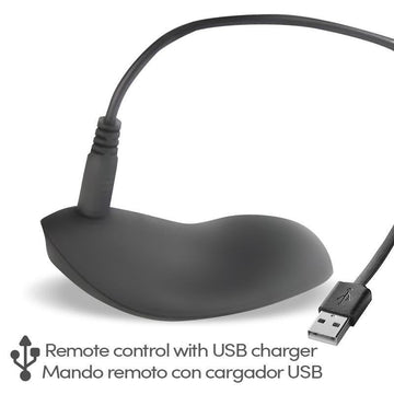Reerin Anillo Vibrador USB Dual Control Remoto USB Silicona - Kinkyloov