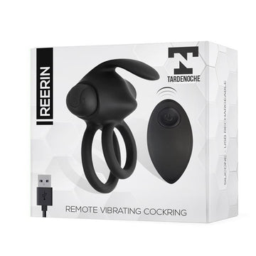 Reerin Anillo Vibrador USB Dual Control Remoto USB Silicona - Kinkyloov
