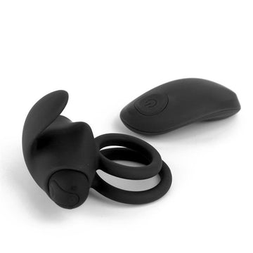 Reerin Anillo Vibrador USB Dual Control Remoto USB Silicona - Kinkyloov