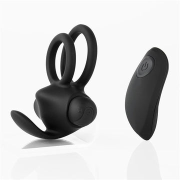 Reerin Anillo Vibrador USB Dual Control Remoto USB Silicona - Kinkyloov