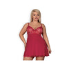 Rosalyne Babydoll y Tanga Rojo Talla S/M