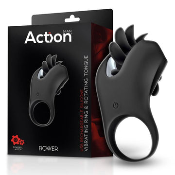 Rower Anillo Vibrador con Lengua Rotadora - Kinkyloov