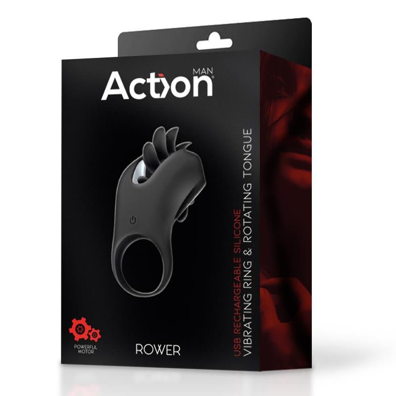 Rower Anillo Vibrador con Lengua Rotadora - Kinkyloov