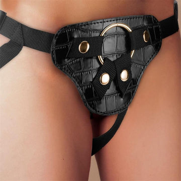 Roxane Arnés Universal Ajustable 3 Anillo de Silicona Negro - Kinkyloov