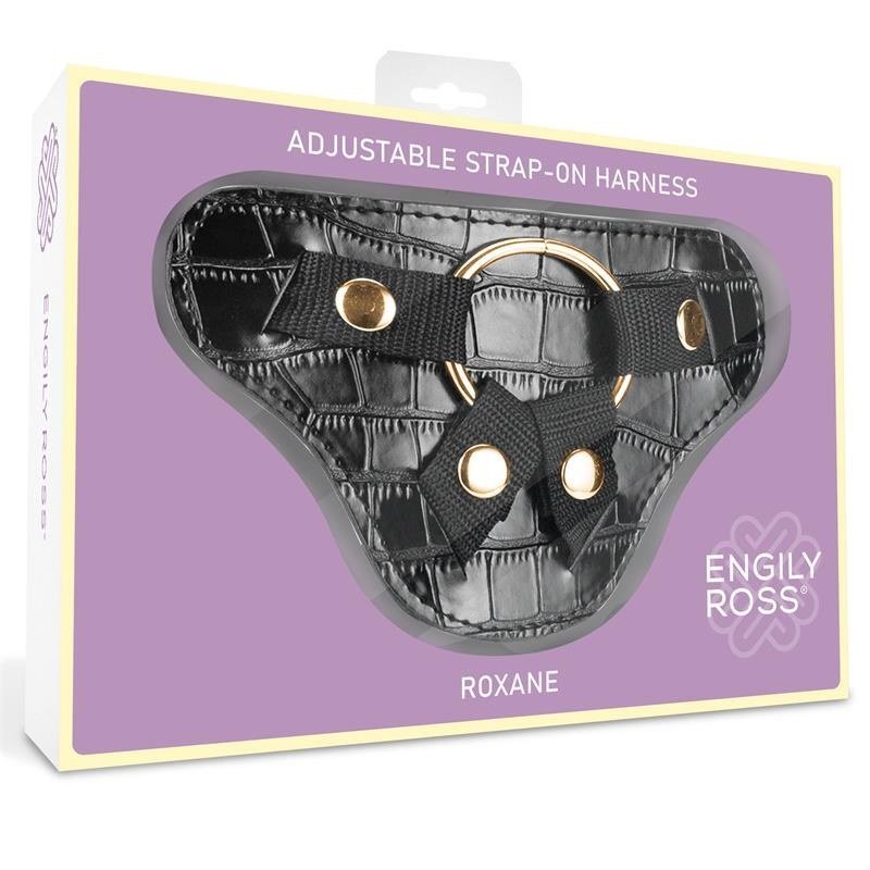 Roxane Arnés Universal Ajustable 3 Anillo de Silicona Negro - Kinkyloov