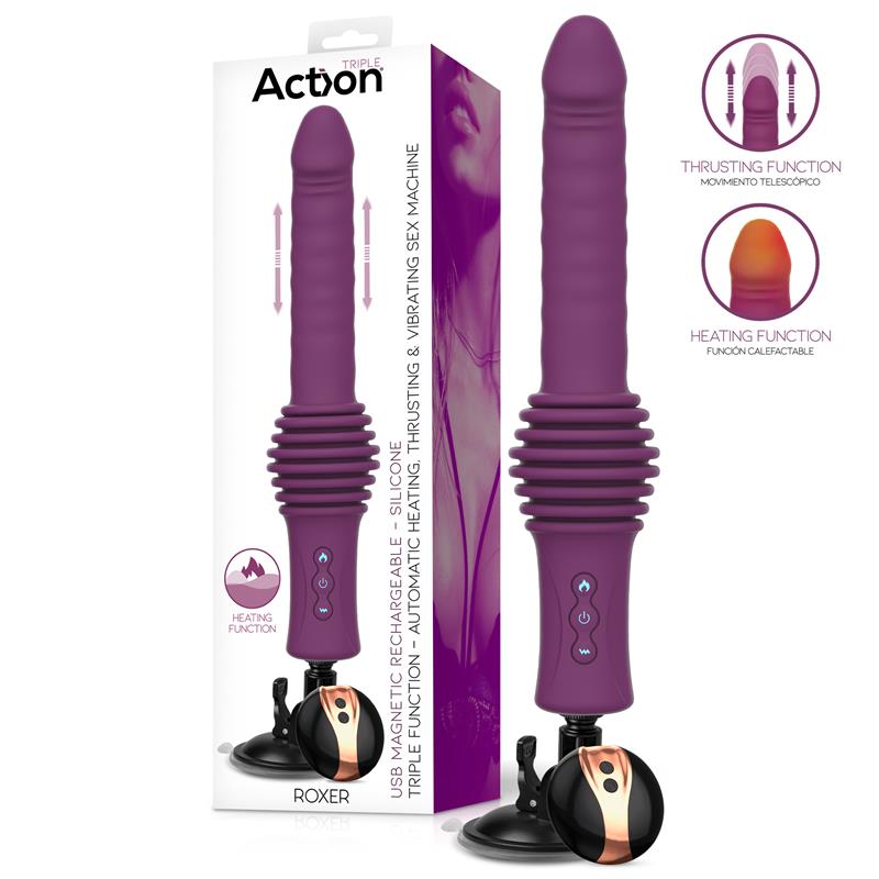 Roxer Sex Machine con Vibración, Thrusting, Efecto Calor y Control Remoto - Kinkyloov