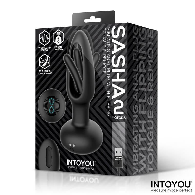 Sasha Plug con Vibración y Lengua Flipping yControl Remoto - Kinkyloov