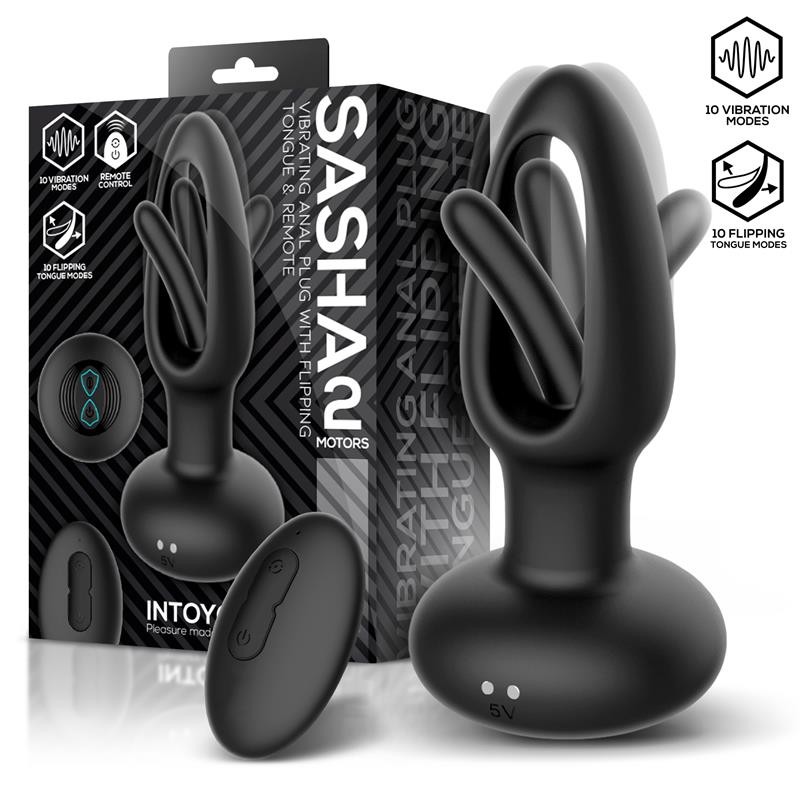 Sasha Plug con Vibración y Lengua Flipping yControl Remoto - Kinkyloov