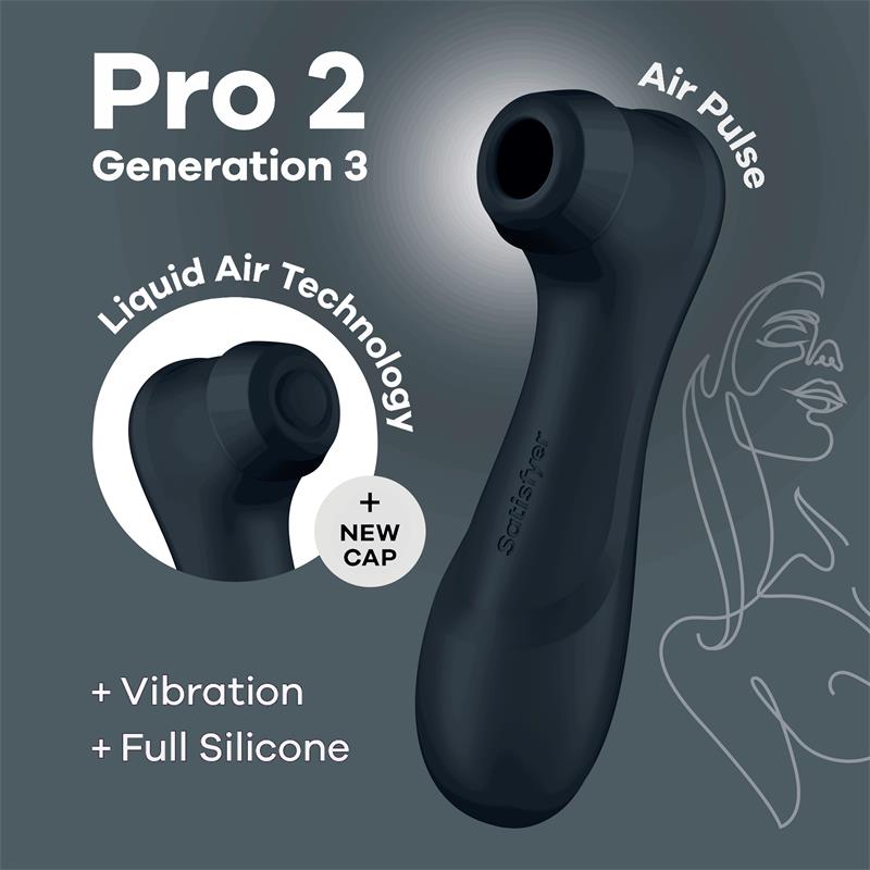 Satisfyer Pro 2 Gen 3 SIN APP Color Negro - Kinkyloov