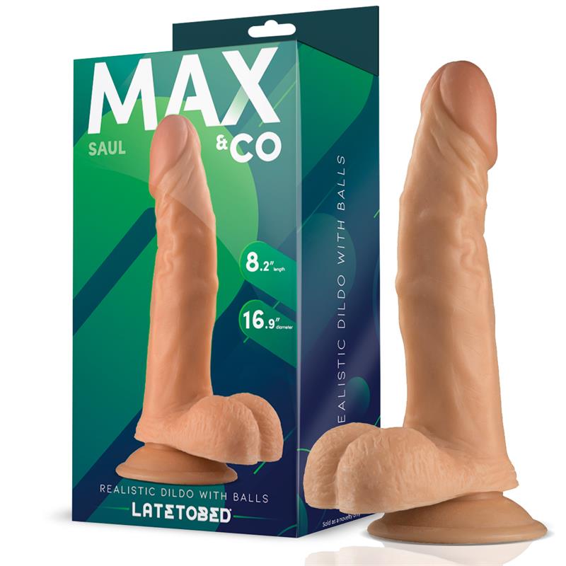 Saul Dildo Realista con Testículos Natural 8,25 - 21 cm