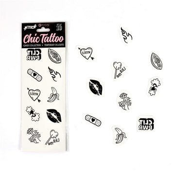 Set de 10 Tattoos Temporales Candy Collection - Kinkyloov