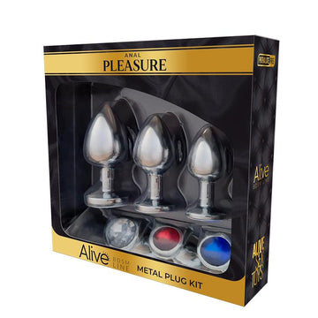 Set de 3 Plug de Metal con Joya - Kinkyloov