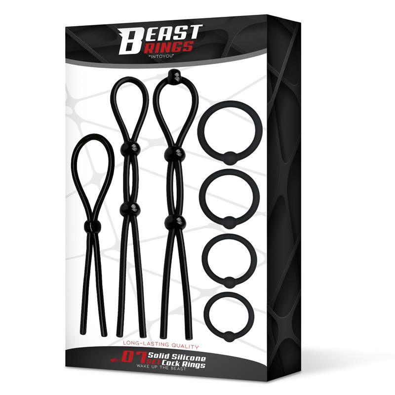 Set de 7 Anillos para el Pene Silicona Sólida - Kinkyloov