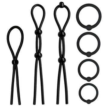 Set de 7 Anillos para el Pene Silicona Sólida - Kinkyloov