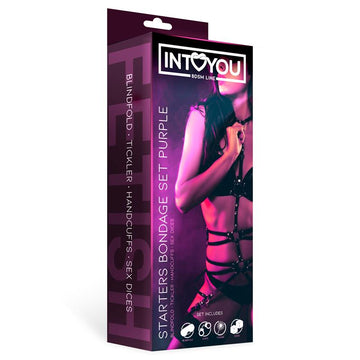 Set de Bondage para Principiantes Starters 4 Piezas Púrpura - Kinkyloov