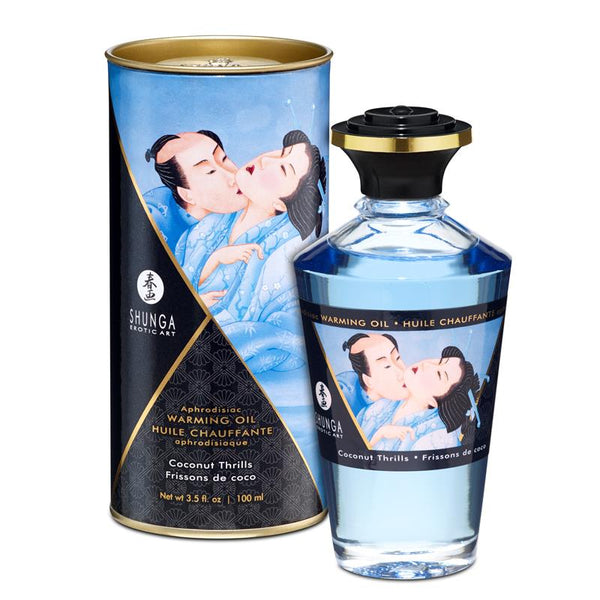 Shunga Aceite de Masaje Efecto Calor Aroma a Coco - Kinkyloov