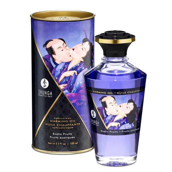 Shunga Aceite de Masaje Efecto Calor Aroma a Frutas Exóticas - Kinkyloov