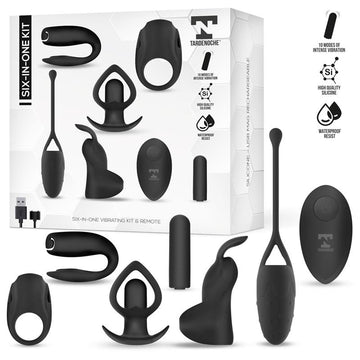 Six - In - One Kit de Bala Vibradora y 5 Accesorios de Silicona - Kinkyloov