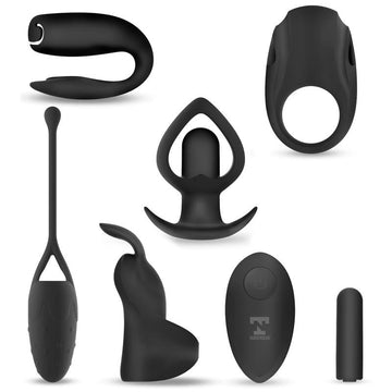 Six - In - One Kit de Bala Vibradora y 5 Accesorios de Silicona - Kinkyloov