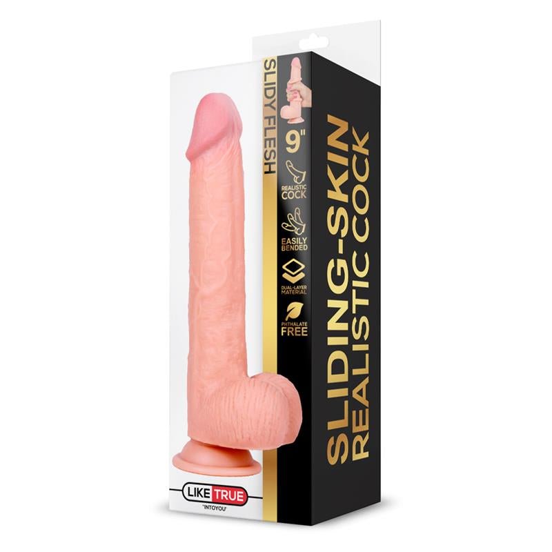 Slidy Dildo Realista Dual Layer Retráctil y Orientable 9 - Kinkyloov