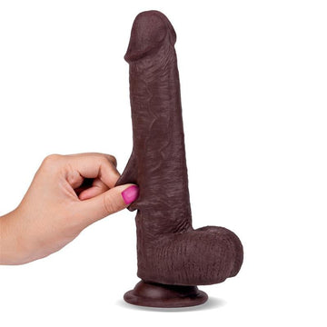 Slidy Dildo Realista Dual Layer Retráctil y Orientable 9 - Kinkyloov