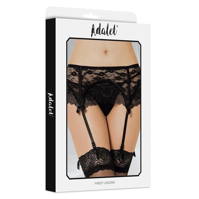 Sully Set Liguero de Encaje y Tanga - Kinkyloov