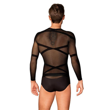 T101 Camiseta Manga Larga Semi Transparente S/M/L - Kinkyloov