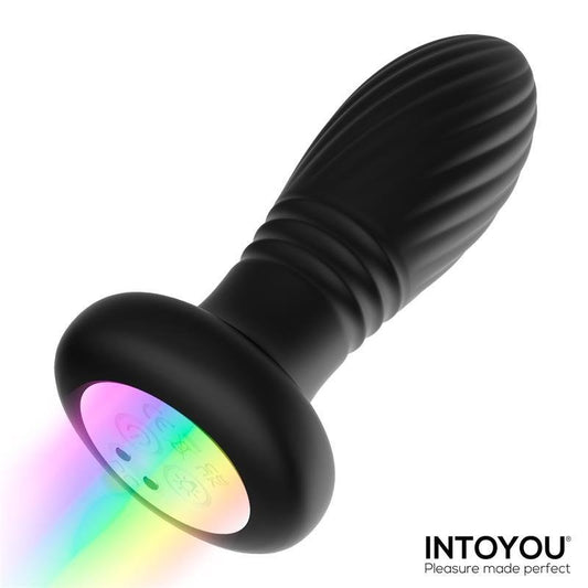 Tainy Plug Anal con Thrusting y Luces Led con Control Remoto - Kinkyloov