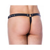 Tanga de Cuero Ajustable con Abertura