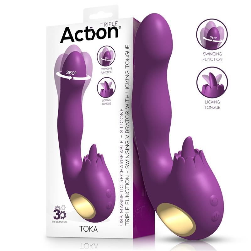 Toka Vibrador con Oscilación 360º y Lengua Estimuladora