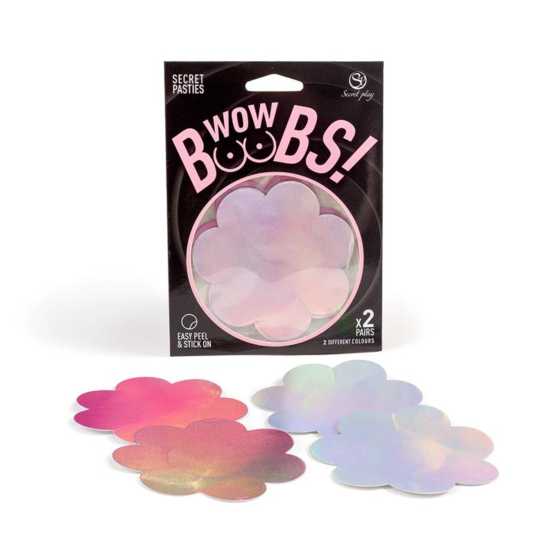 Wow Boobs! Cubre Pezones Flores Holográficos - Kinkyloov